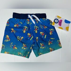 The Simpsons Bart Simpson Blue Swim Shorts Trunks
Kids Boys 4/5 10/12